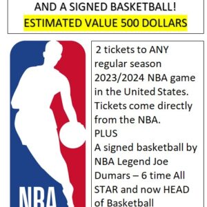 Two NBA Tickets To Any Game and A Signed Joe Dumars Basketball! (Value $500)