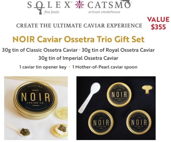NOIR Caviar Ossetra Trio Gift Set – Value $355